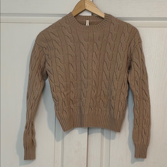 Babaton Cable Knit Sweater in Brown - Picture 1 of 5